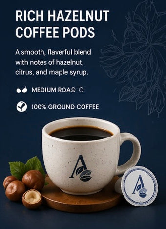 Rich Hazelnut Coffee Pods (Medium Roast)
